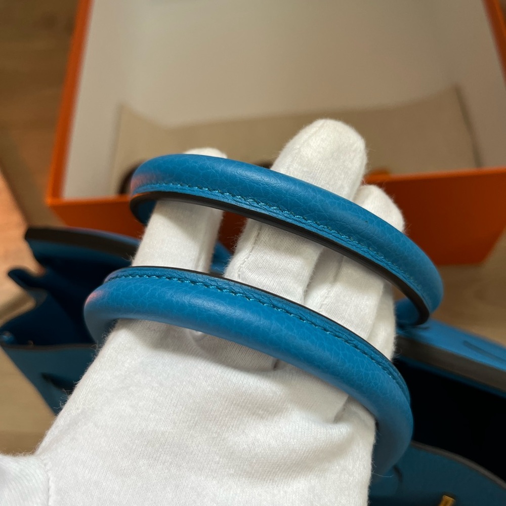 100% authentic Hermes birkin 30 blue hydra togo GHW - Picture 10 of 15